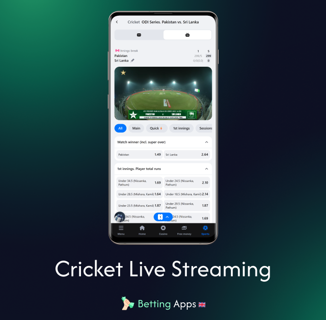Some British Sports Betting Propose in-App Live Streaming for Major Cricket Events